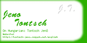 jeno tontsch business card